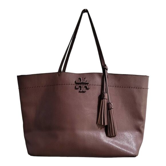 Tory Burch McGraw Pebbled Leather Tote - Picture 2 of 13